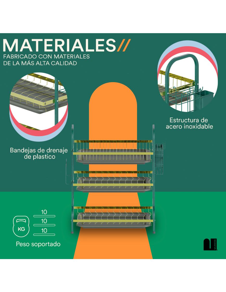 Escurridor de trastes de Acero Inoxidable. Escurreplatos Frego