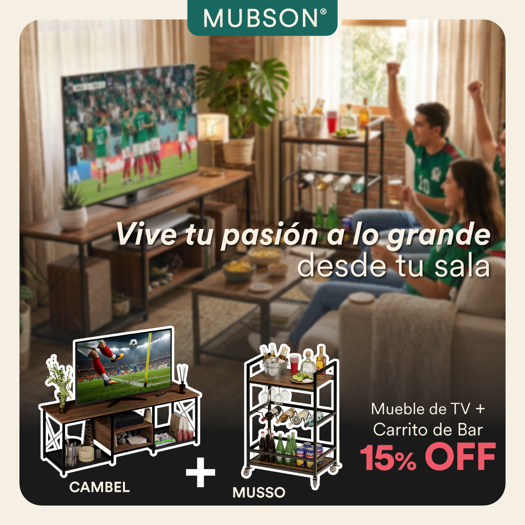 Centro de Entretenimiento - Mesa para TV Cambel  + Carrito de Bar Musso