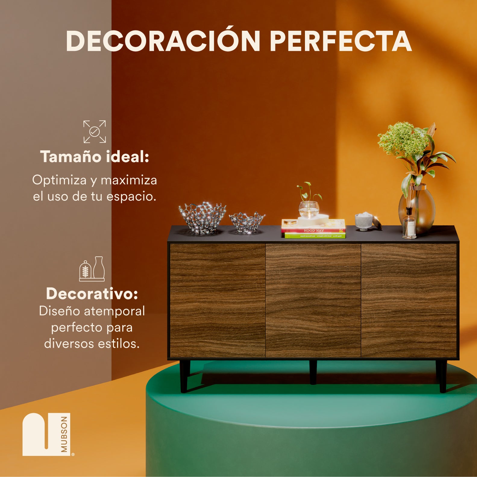 Credenza Recibidor de Madera para Sala o Pasillo. Bufetera para Comedor Gleza