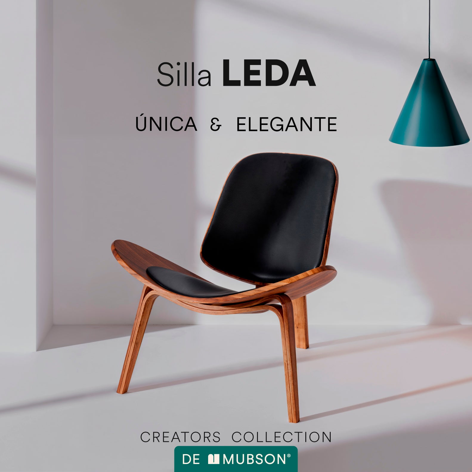 MUBSON Silla de Piel Genuina Estilo Escandinavo Leda