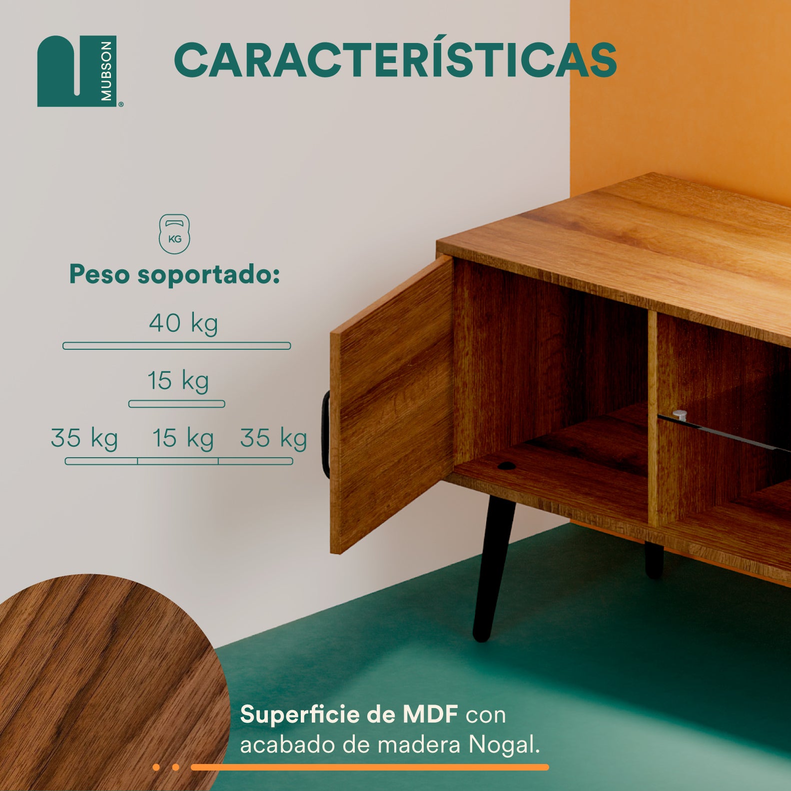 Mesa para TV. Centro de Entretenimiento Marena