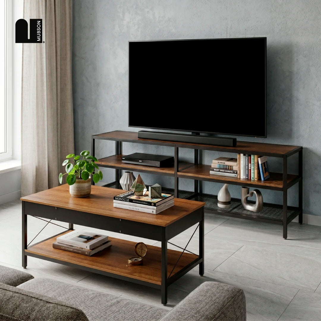 Centro de Entretenimiento - Mesa para TV Zakim + Mesa de Centro Piare