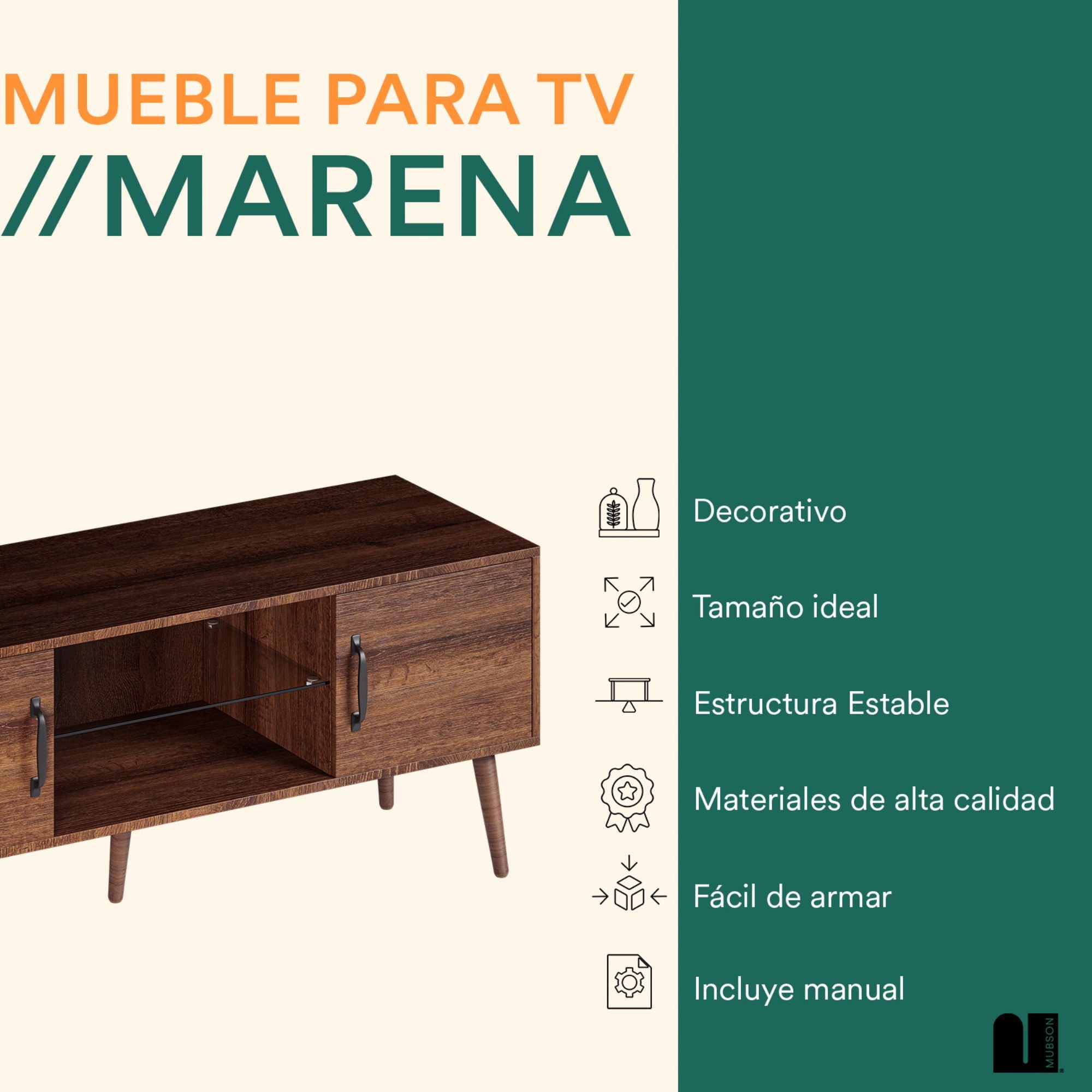 Mesa para TV. Centro de Entretenimiento Marena