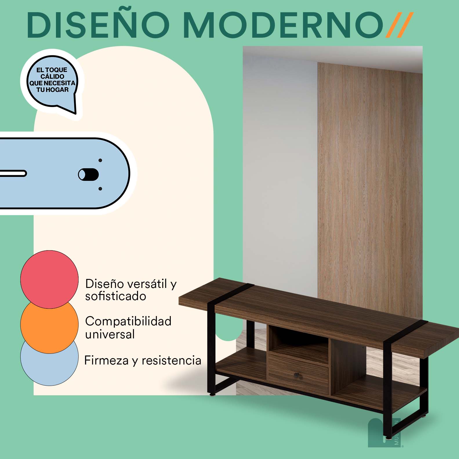 Mueble para TV. Centro de Entretenimiento Mora