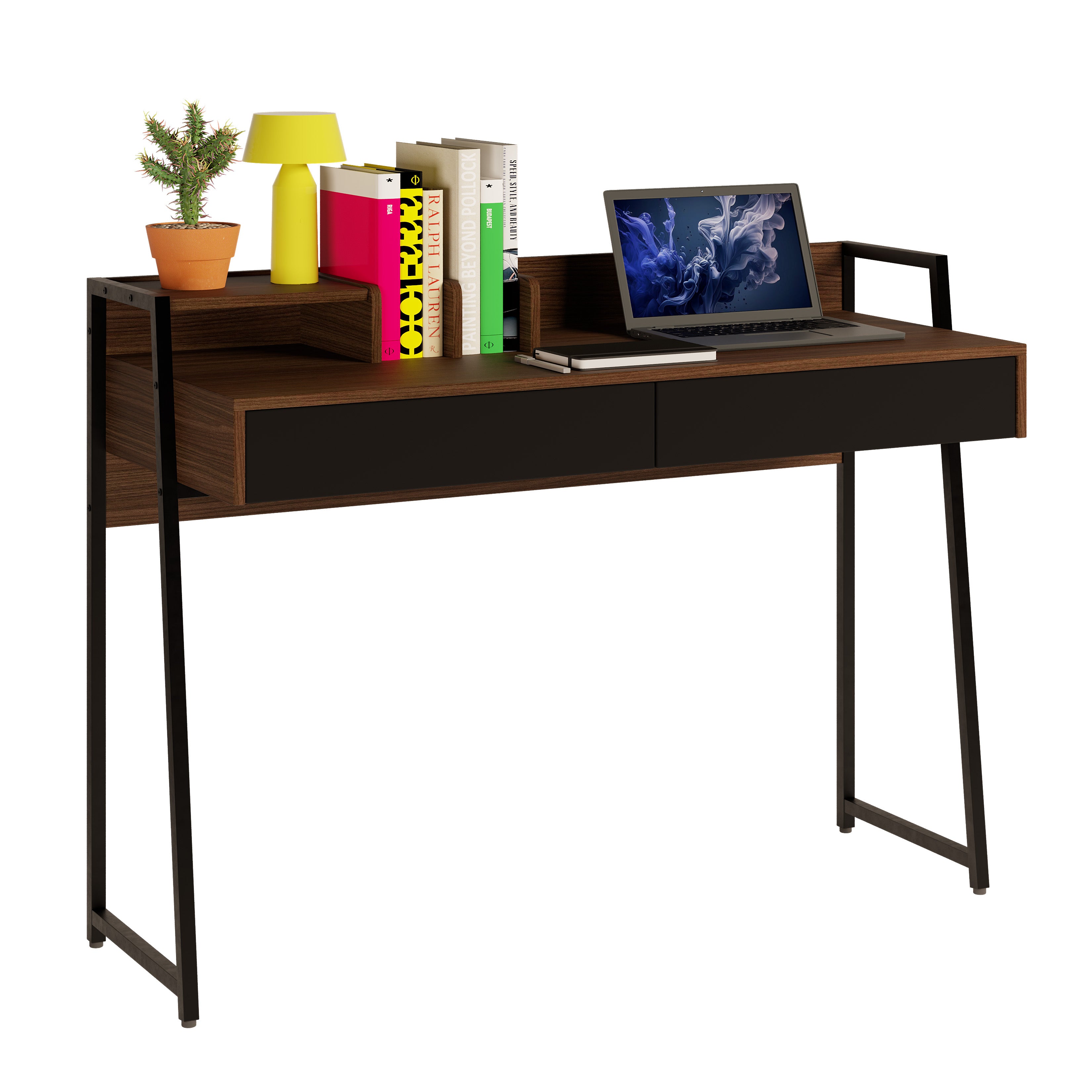 Mubson Escritorio para Laptop con Cajon Doble Maliketh