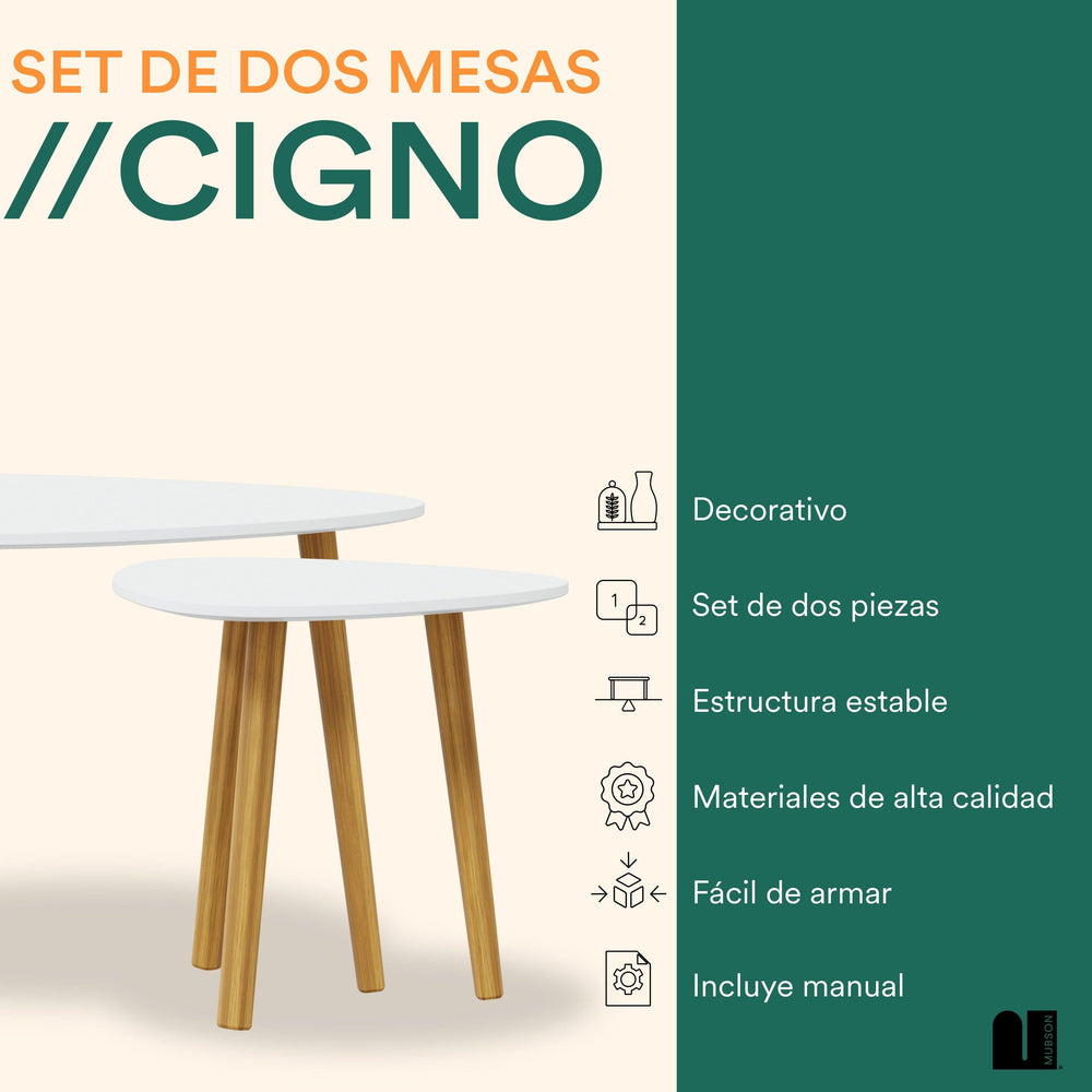 Städter Set di cigni, Legno, Argento, Confezione da 1