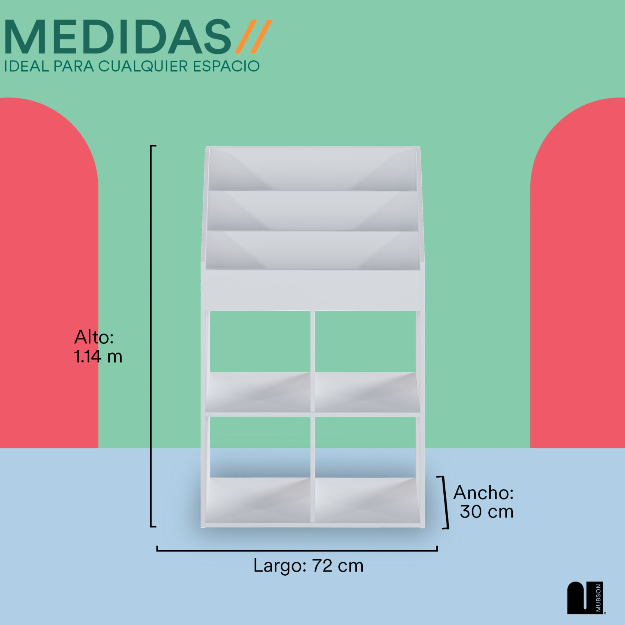 Mubson Librero Infantil Estilo Montessori. Juguetero Nabi