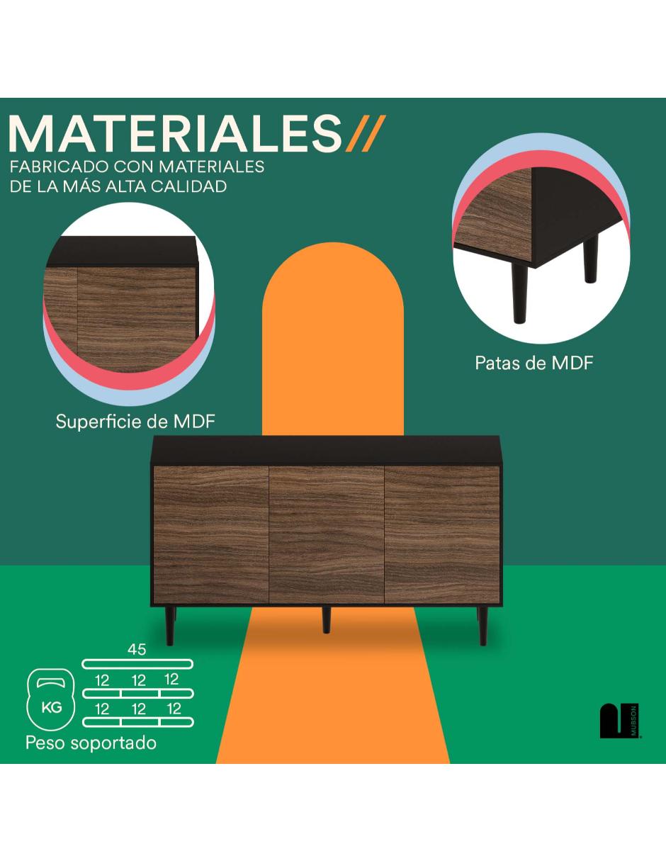 Mubson Credenza bufetera con puertas Gleza