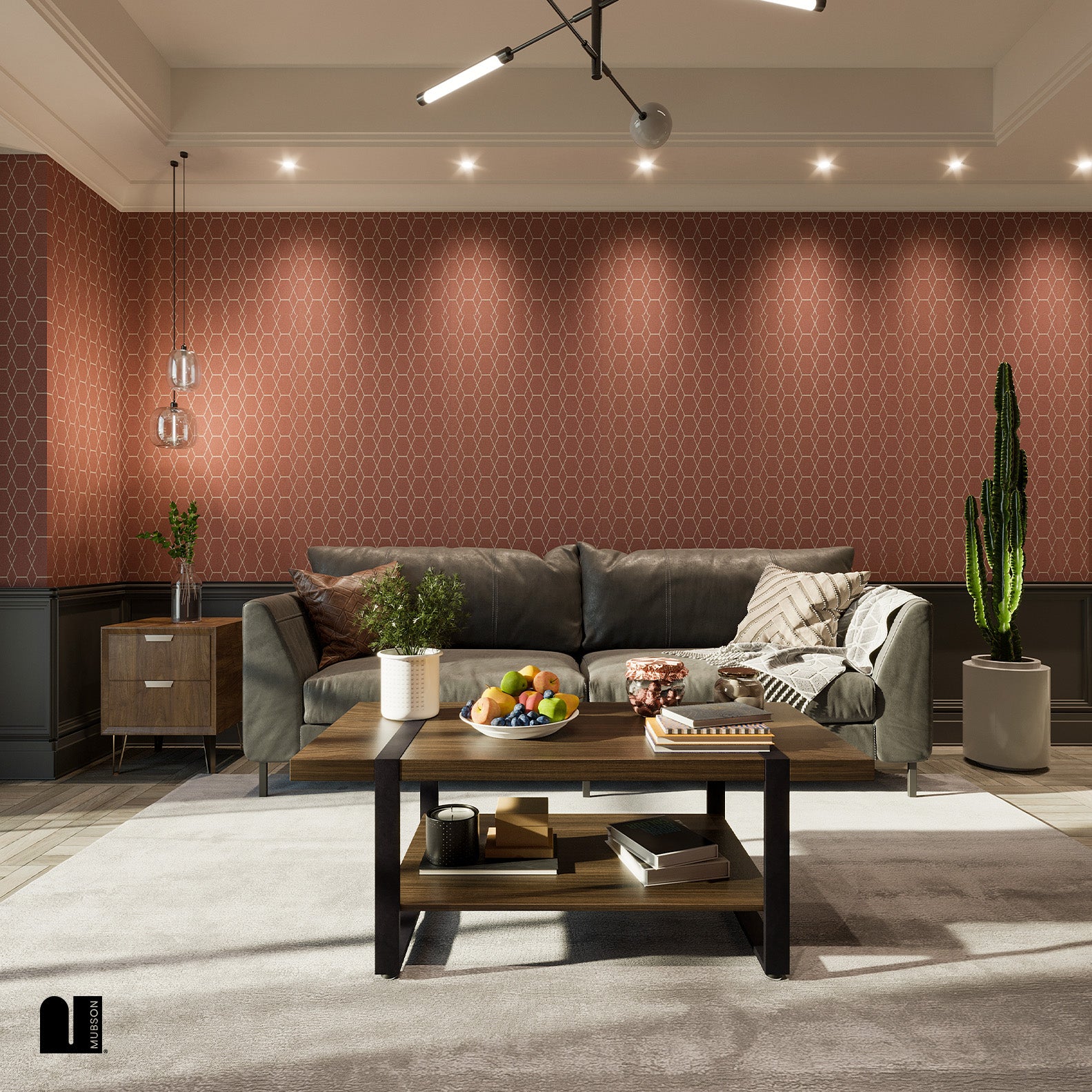 Mubson Mesa de centro Doble Repisa Tessa