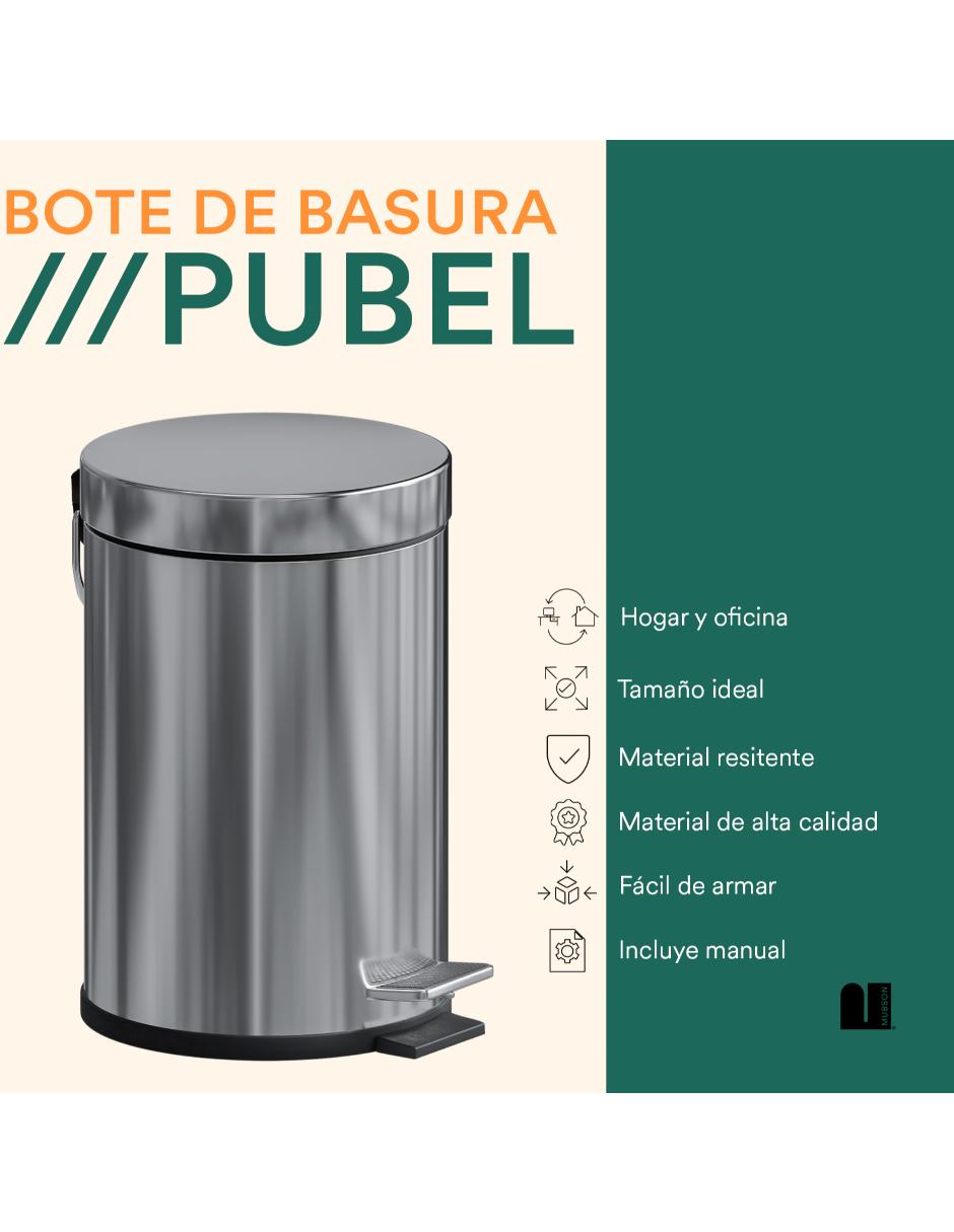 Bote de basura de Acero Inoxidable. Basurero Pubel
